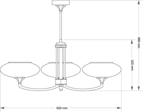 Потолочная люстра Kutek Decor DEC-ZW-3(P)