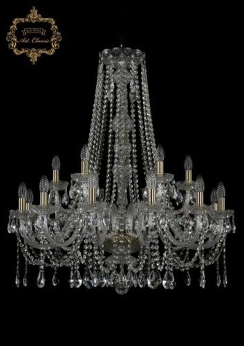 Подвесная хрустальная люстра 11.12 Art Classic 11.12.12+6.300.h-94.Br.Sp