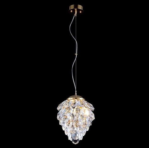 CHARME SP2 GOLD/TRANSPARENT Светильник подвесной Crystal Lux Charme CHARME SP2 GOLD/TRANSPARENT