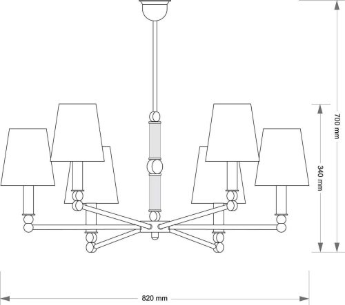 Люстра на штанге Kutek Tamara TAM-ZW-6(Z/A)