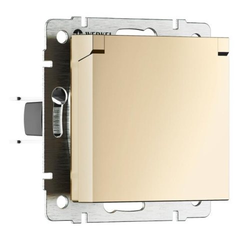 W1171211/ Розетка влагозащ. с зазем. с защит. крышкой и шторками N (шампань) Розетка Werkel Встраиваемые механизмы шампань W1171211/ Розетка влагозащ. с зазем. с защит. крышкой и шторками N (шампань)