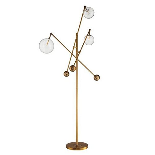 KG0965F-3 brass Торшер Delight Collection Globe Mobile KG0965F-3 brass