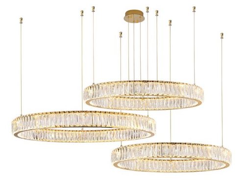 Потолочная чашка Newport Crystal Потолочная чашка 8240 D25 3 горизон.кольца gold