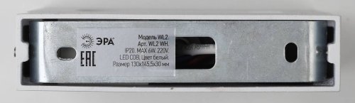 Уличный LED настенный светильник ЭРА WL2 WH