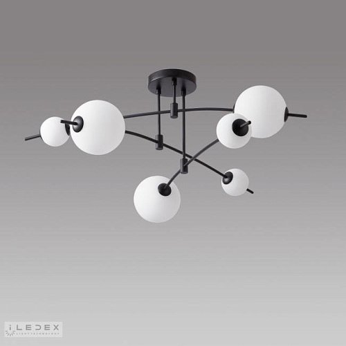 Потолочная люстра ILedex Epical 6827-6 BK+WH