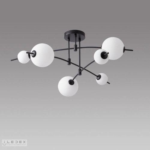 Потолочная люстра ILedex Epical 6827-6 BK+WH