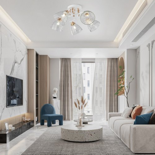 321395/5A WH+FG Потолочная люстра Arte Milano AMALFI 321395/5A WH+FG