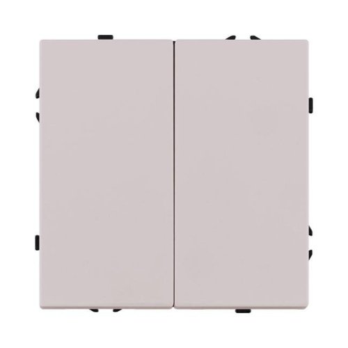 EC-025CM Выключатель кнопочный 2-клавишный 10А/250В, кашемир матовый Kollinger Eclipse EC-025CM