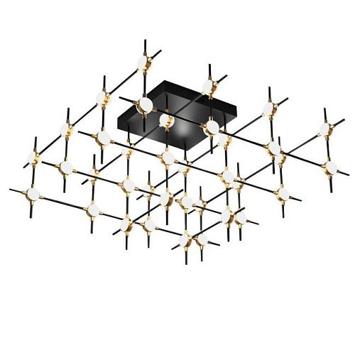 MX18001067-36A black/gold Потолочная люстра Delight Collection Molecular MX18001067-36A black/gold