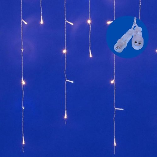 Бахрома светодиодная с эффектом мерцания, 3м Uniel ULD-B3010-200/TTK WARMWHITE-WHITE IP44