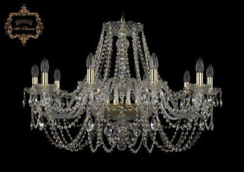 Подвесная хрустальная люстра 11.11 Art Classic 11.11.10.300.Gd.Sp