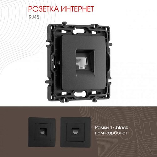 217.45-1.black Розетка Arte Milano Am-217 217.45-1.black