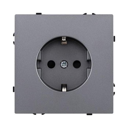 EC-014GY Розетка штепсельная SCHUKO 16A/250 В, серый Kollinger Eclipse EC-014GY
