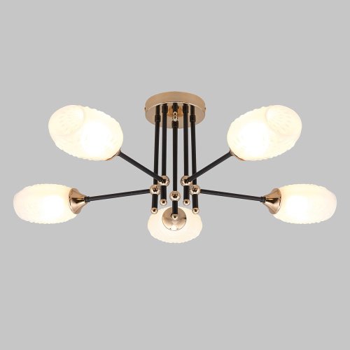 Потолочная люстра IMEX MD.4144-5-S-BK+FGD