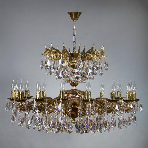 Подвесная хрустальная люстра Leon Ambiente 2128/16 PB Tear drop