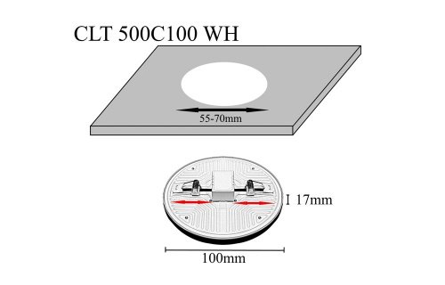 CLT 500C100 WH 3000K Встраиваемый светильник Crystal Lux CLT 500 CLT 500C100 WH 3000K