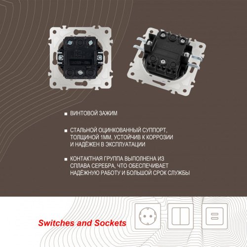 Выключатель Arte Milano Am-203 203.31-2.silver