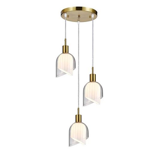V000615 Подвесной светильник 11074/3P Brass Rintocco Indigo V000615