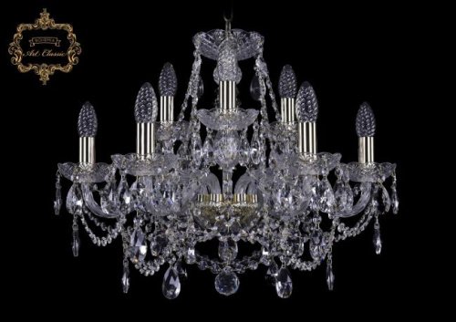 11.25.6+3.200.Gd.Sp Подвесная хрустальная люстра 11.25 Art Classic 11.25.6+3.200.Gd.Sp