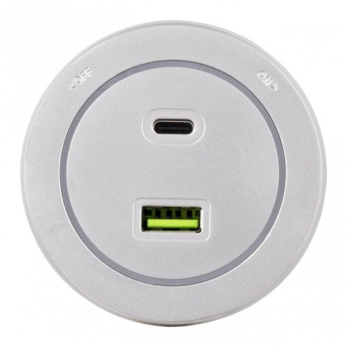 Трековая розетка Arte Milano Am-track-sockets-39 399731TS/USB-Type-C Silver