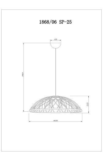 Светильник подвесной Divinare Cervantes 1868/06 SP-25