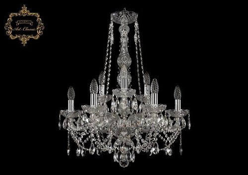 11.21.6+3.200.h-67.Cr.Sp Подвесная хрустальная люстра 11.21 Art Classic 11.21.6+3.200.h-67.Cr.Sp