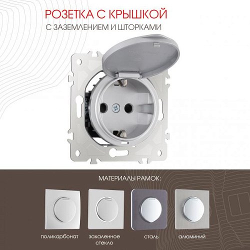 202.41-1.silver Розетка Arte Milano Am-202 202.41-1.silver