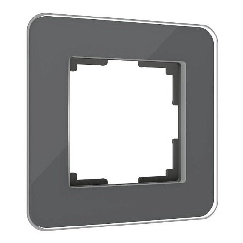 W0012440/ Рамка на 1 пост Elite (графит, стекло) Рамка Werkel Elite графит W0012440/ Рамка на 1 пост Elite (графит, стекло)