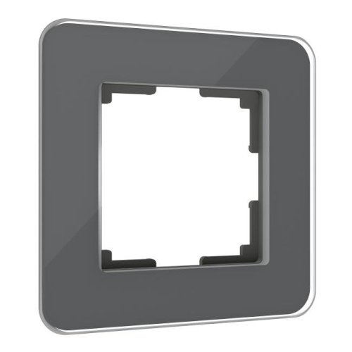 W0012440/ Рамка на 1 пост Elite (графит, стекло) Рамка Werkel Elite графит W0012440/ Рамка на 1 пост Elite (графит, стекло)