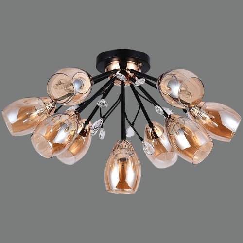 Потолочная люстра ILLUMICO IL1284-10CPA-29 BK GD