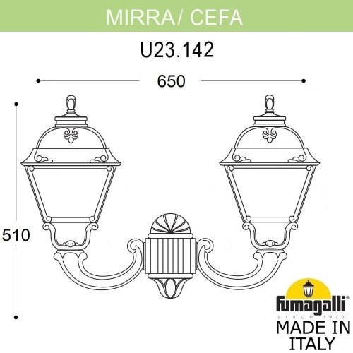 U23.142.000.VYE27 Настенный светильник Cefa Fumagalli U23.142.000.VYE27