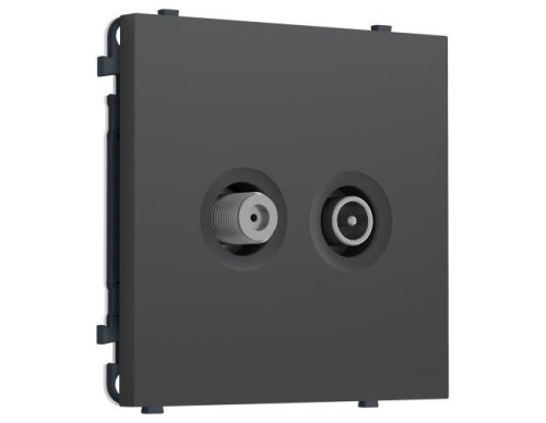 MS913310 MS913310 Комплект механизма розетки TV оконечной + SAT SIGMA Графит Мягкое касание 5-862MHz 3.5dB/950-2150MHz 3.8dB QUANT PRO (SP9133, PR217)