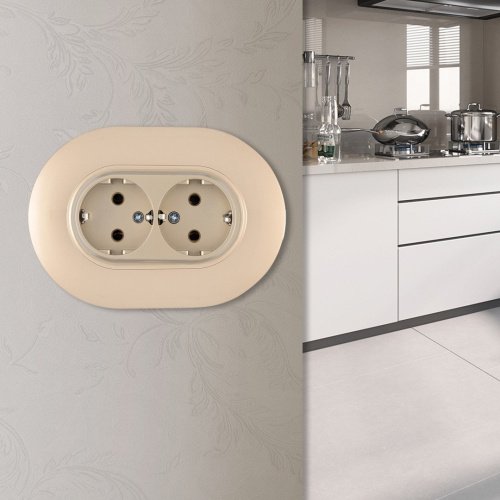 Розетка Arte Milano Set08-2 SET08-double-40-2 shampan