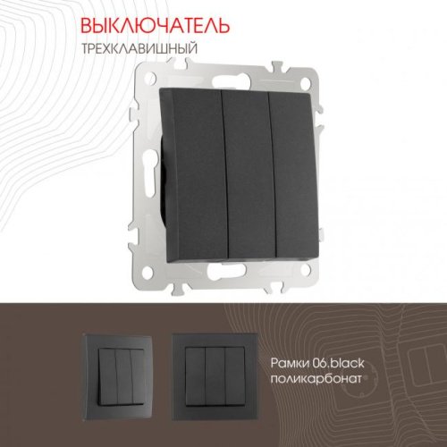 Выключатель Arte Milano Am-206 206.30-3.black