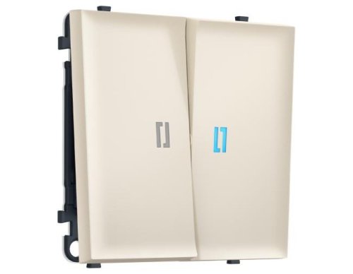 MS324060 MS324060 Комплект механизма 2-кл выключателя с самовозвратом с подсветкой 10000K SIGMA Бежевый матовый QUANT PRO (SP3240, PR129, G17B)