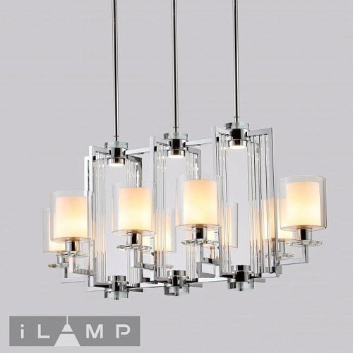 RM6201-8P CR+CL Люстра на штанге iLamp King RM6201-8P CR+CL