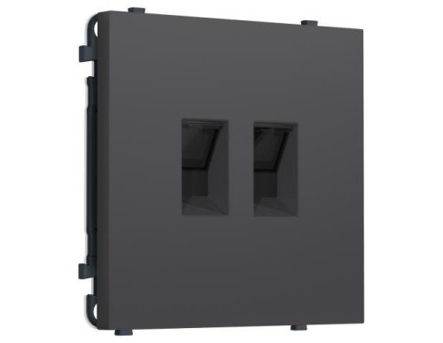 MS912110 MS912110 Комплект механизма компьютерной двойной розетки SIGMA Графит Мягкое касание RJ-45 (8P8C) CAT6 с/ш QUANT PRO (SP9121, PR189)