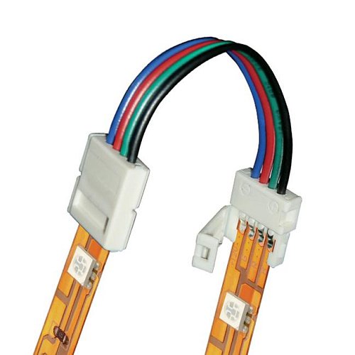 UCX-SS4/B20-RGB WHITE 020 POLYBAG Коннектор (провод) для соединения светодиодных лент 5050 RGB между собой Uniel UCX-SS4/B20-RGB WHITE 020 POLYBAG