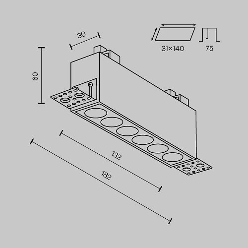 DL065-12W3-6K-TRS-W Встраиваемый светильник Maytoni Points DL065-12W3-6K-TRS-W