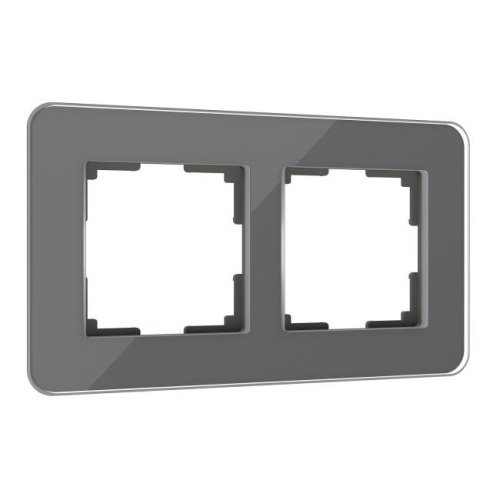 Рамка Werkel Elite графит W0022440/ Рамка на 2 поста Elite (графит, стекло)