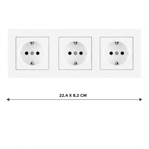 Розетка Arte Milano Set06-3 SET06-3-40-1x3 white