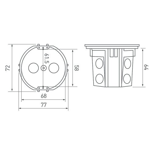 Монтажная коробка (подрозетник) для электроустановочных изделий Arlight 044895