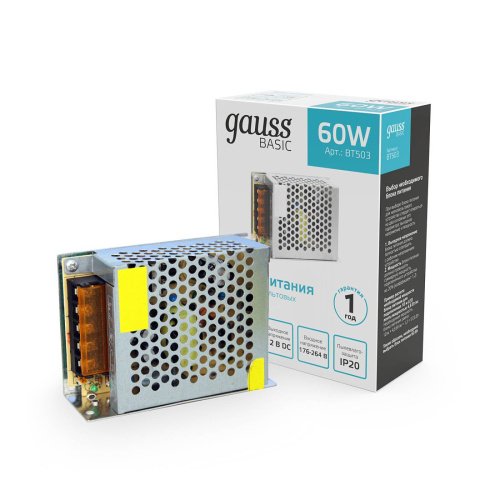 Драйвер для LED ленты Gauss Блок питания Basic BT503
