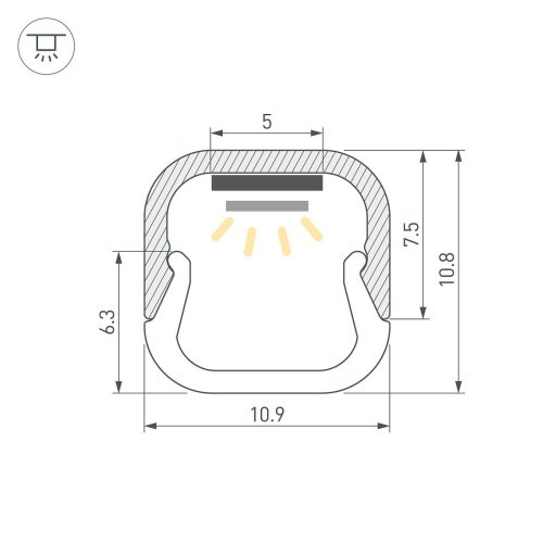 Профиль Arlight Line-D 061084