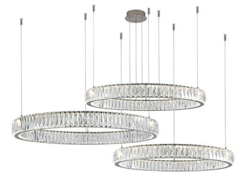 Потолочная чашка Newport Crystal Потолочная чашка 8240 D25 3 горизон.кольца chrome