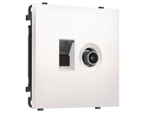 MS212510 MS212510 Комплект механизма розетки компьютерной + TV оконечной SIGMA Жемчуг RJ-45 (8P8C) CAT6/50-870MHz 1dB с/ш QUANT PRO (SP2125, PR195)