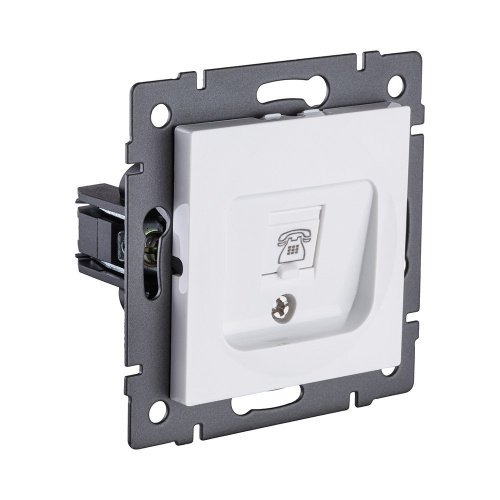 Розетка телефонная RJ11, белый Kollinger REA-009WH для Aspekt, Eleganz, Reflex