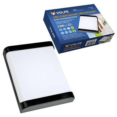 ULW-Q280 22W/4000K/S02 IP65 BLACK Светильник потолочный Volpe Ulw-q280 ULW-Q280 22W/4000K/S02 IP65 BLACK
