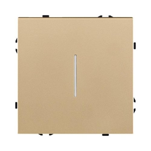 Выключатель 1-клавишный 10А/250В с LED подсветкой, золотой Kollinger Eclipse EC-007GD