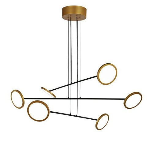 MD19001002-6A black/gold Подвесная люстра Delight Collection MD19001002 MD19001002-6A black/gold